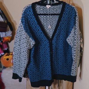 Wilfred Colour Block Cardigan (Oversized) + Gift